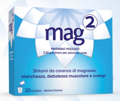 Mag 2 - 20 buste da sciogliere in acqua da 2,25 grammi - magnesio pidolato